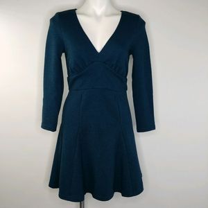 Free People Heartstopper Long Sleeve Dress Blue